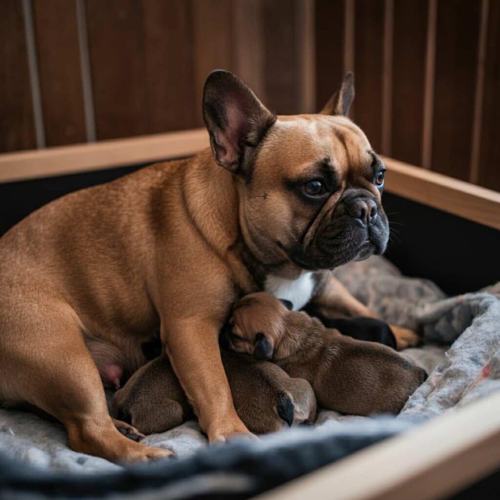 Frenchbulldog with puppies